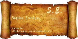 Supka Evelin névjegykártya